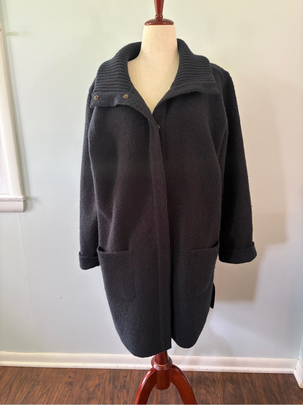 Centigrade Boiled Wool Button Front Jacket